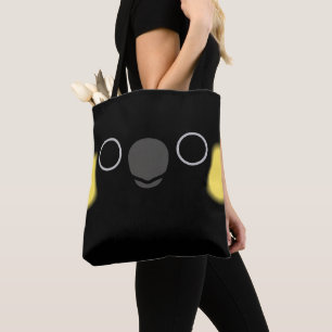 The face of a Yellow-tailed black cockatoo Tote Bag
