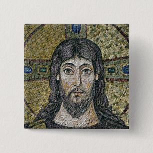 The face of Christ 15 Cm Square Badge