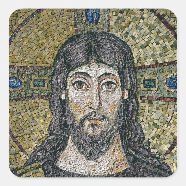 The face of Christ Square Sticker (Front)