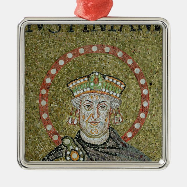 The face of Justinian Metal Tree Decoration (Front)