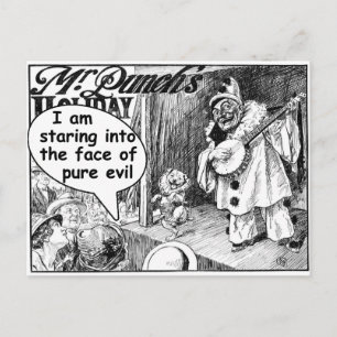 The Face of Pure Evil (Banjo Clown) Postcard