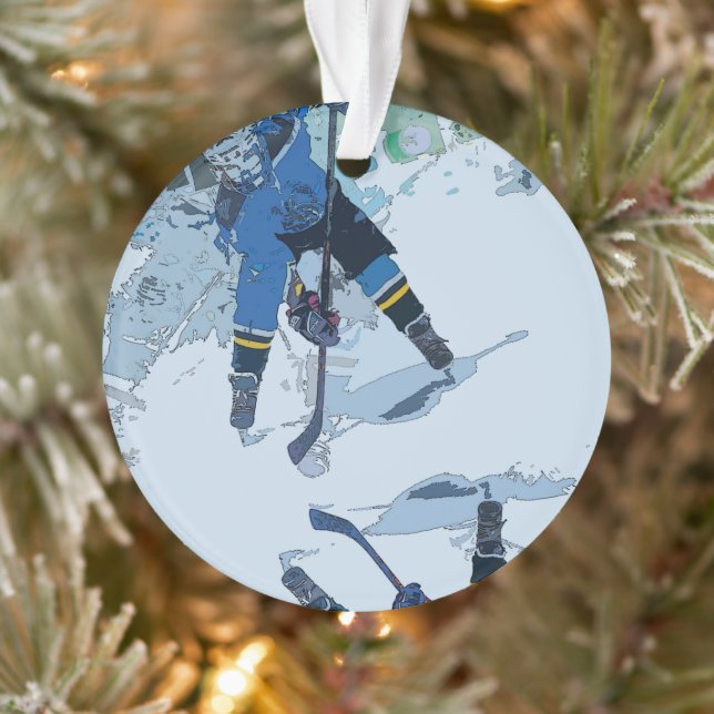 The Face-Off - Ice Hockey Player  Ornament (Tree)