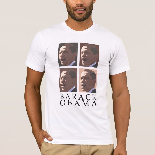 The Faces of Barack Obama T-Shirt (Front)