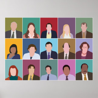 The Faces of The Office Poster