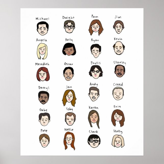 The Faces of The Office Poster (Front)