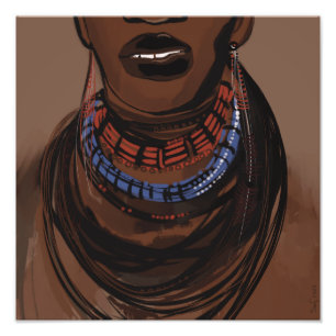 The faces of the peoples of Africa Photo Print