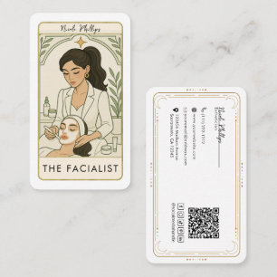 The Facialist Skin Care Tarot Social Media QR Business Card