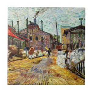 The Factory (1887) by Vincent Van Gogh Ceramic Tile