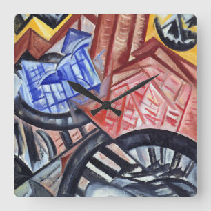 The Factory and the Bridge Square Wall Clock