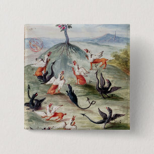 The Fair Flower on the Mountain' 15 Cm Square Badge