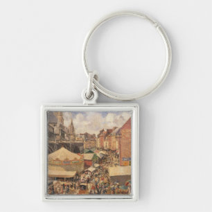 The Fair in Dieppe, Sunny Morning, 1901 Key Ring