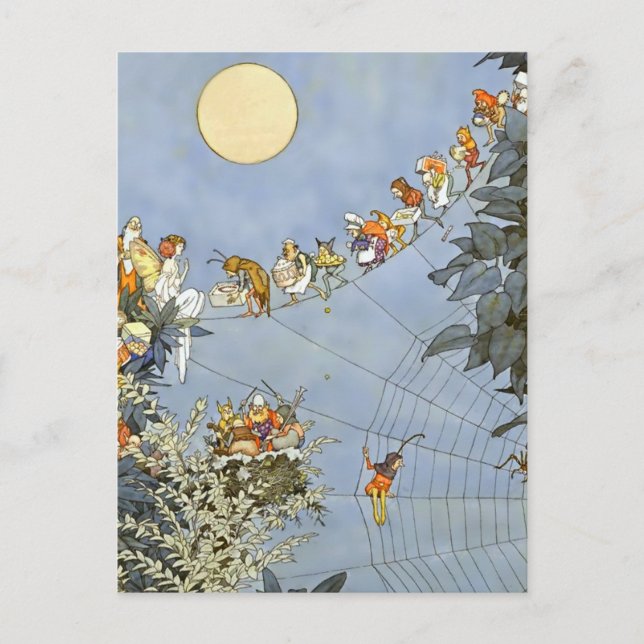 “ The Fairies Birthday” by Heath Robinson Postcard (Front)