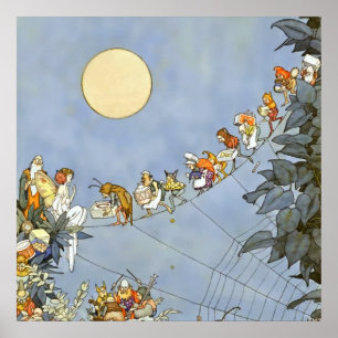 “ The Fairies Birthday” by Heath Robinson Poster