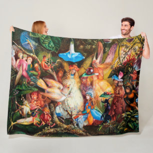 THE FAIRIES FAVOURITE BIRD Enchanted Woods Fleece Blanket