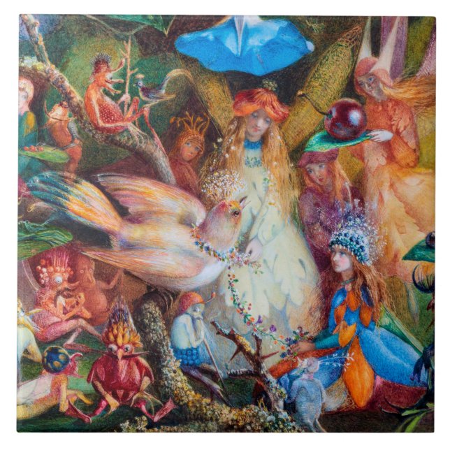 The Fairies' Favourite, John Anster Fitzgerald Ceramic Tile (Front)