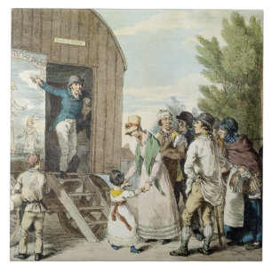 The Fairs: The Show, c.1821 (colour litho) Tile