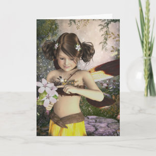 The Fairy and the Dragonfly Birthday Card