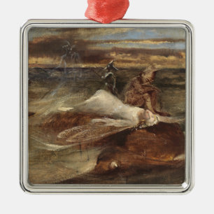The Fairy and the Sea Serpent Metal Ornament