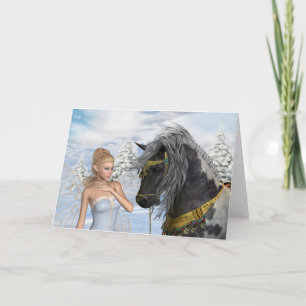The Fairy and The Stallion, a christmas tale Holiday Card