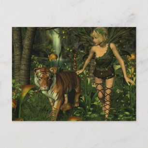 The Fairy and the Tiger Postcard