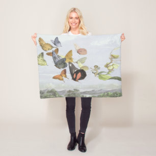 The Fairy Queen's Carriage   Elf World Fleece Blanket
