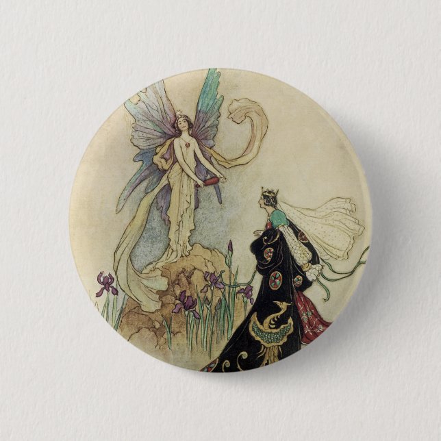 The Fairy There Welcomed Her Majesty 6 Cm Round Badge (Front)