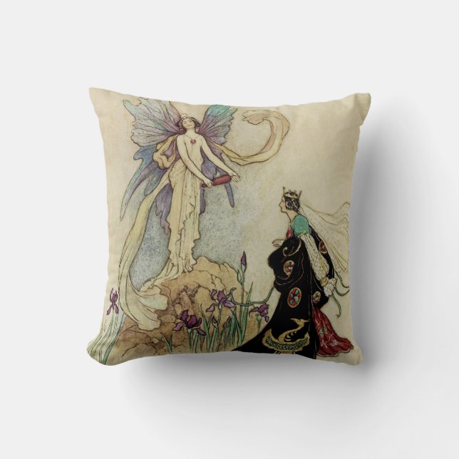 The Fairy There Welcomed Her Majesty Cushion (Front)