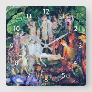 The Fairy's Funeral, John Anster Fitzgerald Square Wall Clock