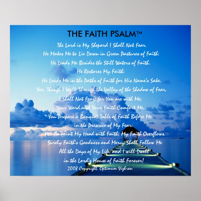 The Faith Psalm by WarriorsCreed Poster (Front)