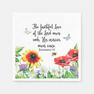 The Faithful Love of the Lord Never Ends Napkin