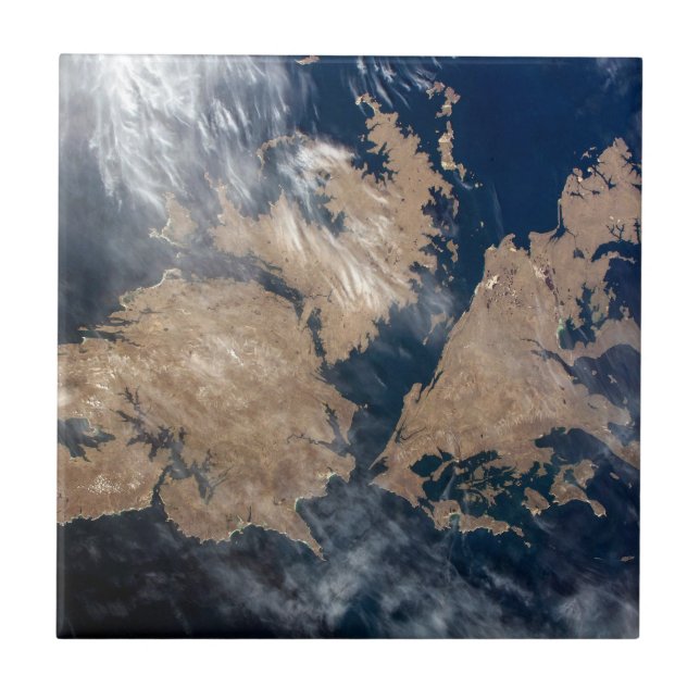 The Falkland Islands (Islas Malvinas). Ceramic Tile (Front)