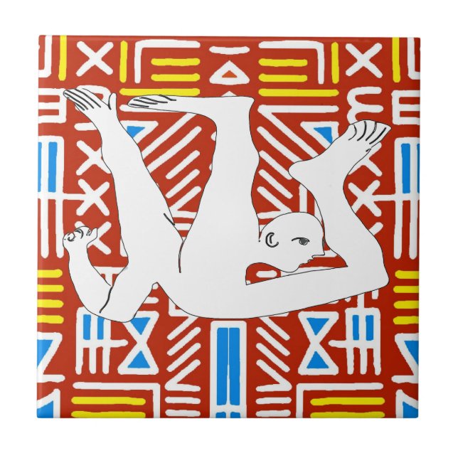 The Fall, Abstract, Dutch Look, Personalise Ceramic Tile (Front)