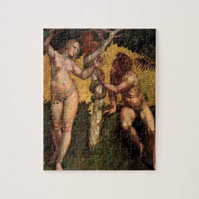The Fall - Adam and Eve by Raphael Sanzio Jigsaw Puzzle (Vertical)