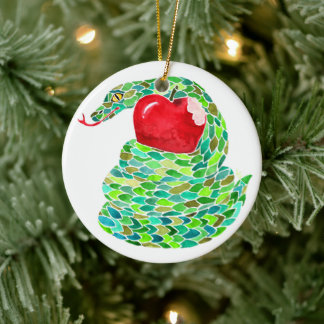 The Fall and the Serpent Jesse Tree Ceramic Ornament