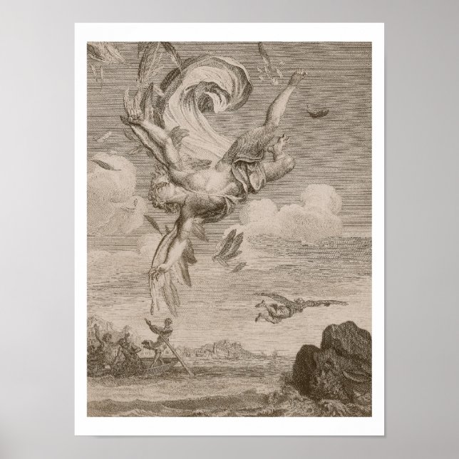 The Fall of Icarus, 1731 (engraving) Poster (Front)