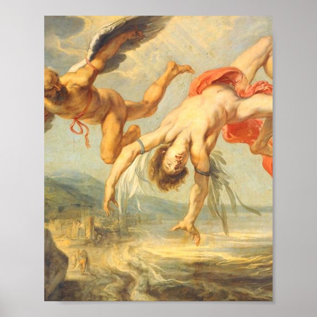 The Fall Of Icarus By Jacob Peter Gowy Poster (Front)