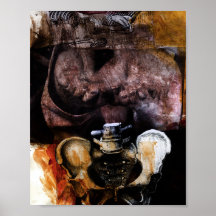 The fall of icarus, collage and ink