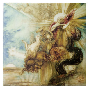 The Fall of Phaethon (w/c on paper) Ceramic Tile
