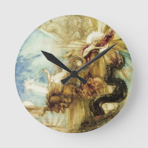 The Fall of Phaethon (w/c on paper) Round Clock