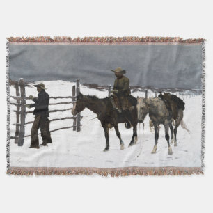 The Fall of the Cowboy Frederic Remington 1895 Throw Blanket
