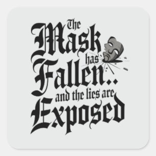 The Fall of the Humanity Mask Square Sticker