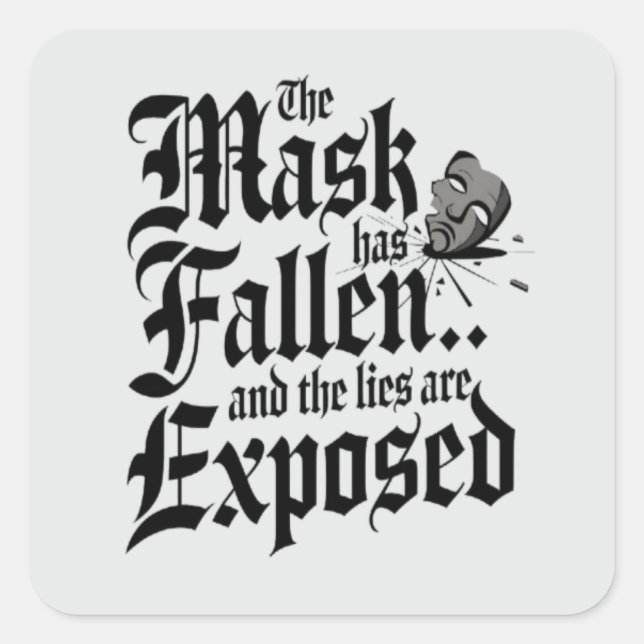 The Fall of the Humanity Mask Square Sticker (Front)