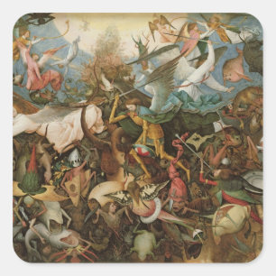 The Fall of the Rebel Angels, 1562 Square Sticker