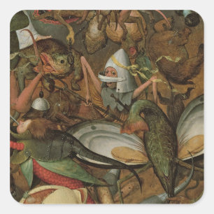The Fall of the Rebel Angels, 1562 Square Sticker