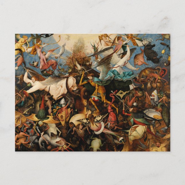 The Fall of the Rebel Angels by Pieter Bruegel Holiday Postcard (Front)