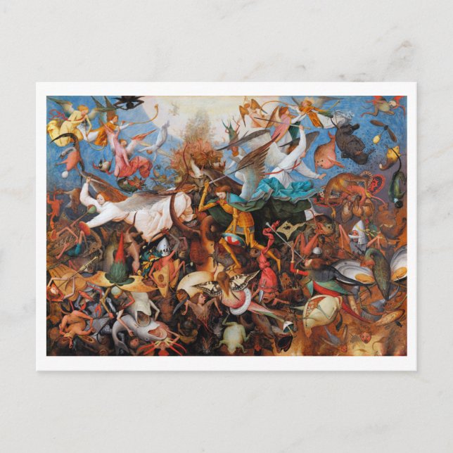 The Fall of the Rebel Angels, Pieter Bruegel Postcard (Front)