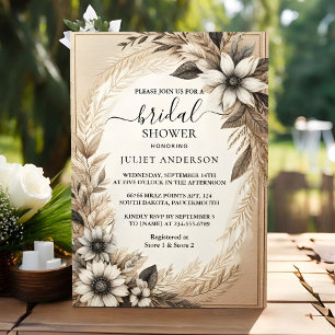 The Fall Wood Paperie Recycled Paper Bridal Shower Invitation