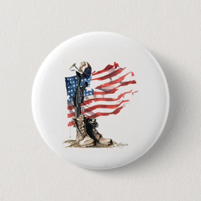 The Fallen 6 Cm Round Badge (Front)