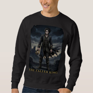 The Fallen King Gothic Dark Fantasy Design Sweatshirt