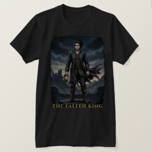 The Fallen King Gothic Dark Fantasy Design T-Shirt